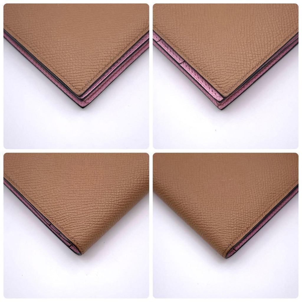 Hermes Bearn Souffle Wallet Chai Mobusil Vest le Epsom — view 7