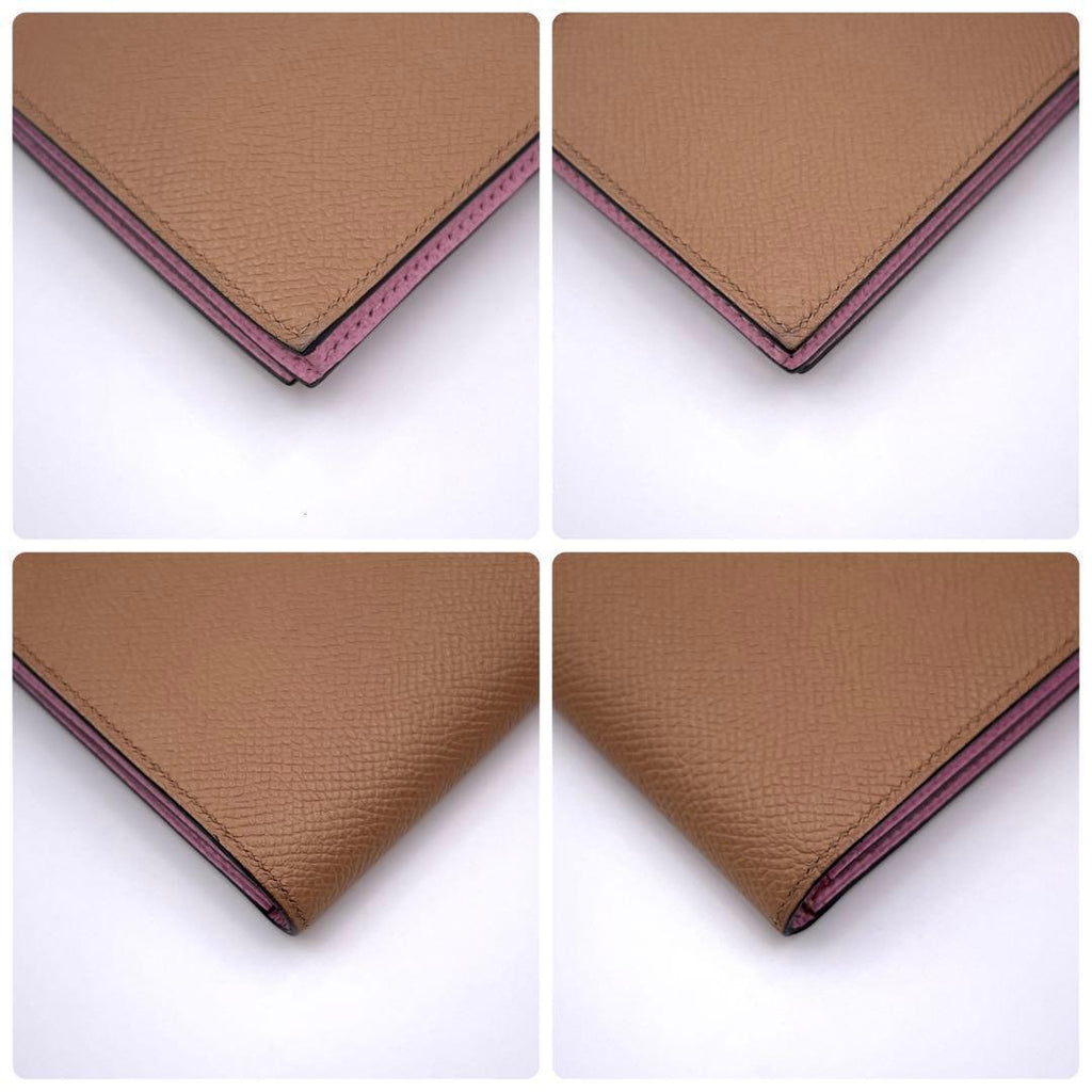 Hermes Bearn Souffle Wallet Chai Mobusil Vest le Epsom — view 8