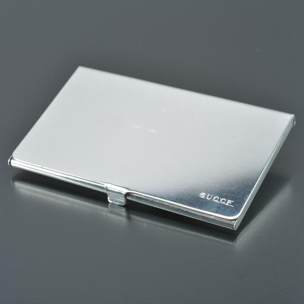 Gucci Vintage Business Card Case Silver With Box — view 7
