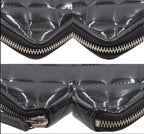 Chanel Quilted Patent Leather Zip Around Wallet — view 3