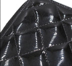 Chanel Quilted Patent Leather Zip Around Wallet — view 5