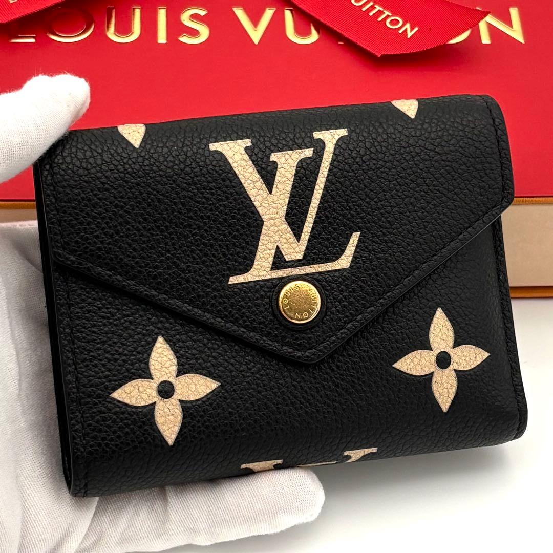 Louis Vuitton Wallet Monogram Bicolor Victorine Black