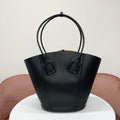 Bottega Veneta Basket Large Leather Logo Tote Black