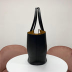 Bottega Veneta Basket Large Leather Logo Tote Black — view 2
