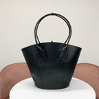 Bottega Veneta Basket Large Leather Logo Tote Black — view 3