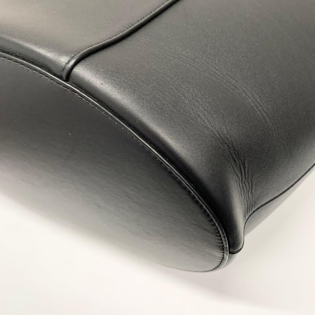 Bottega Veneta Basket Large Leather Logo Tote Black — view 9