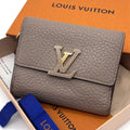 Louis Vuitton Taurillon Portefeuille Capucines XS Galet Wallet