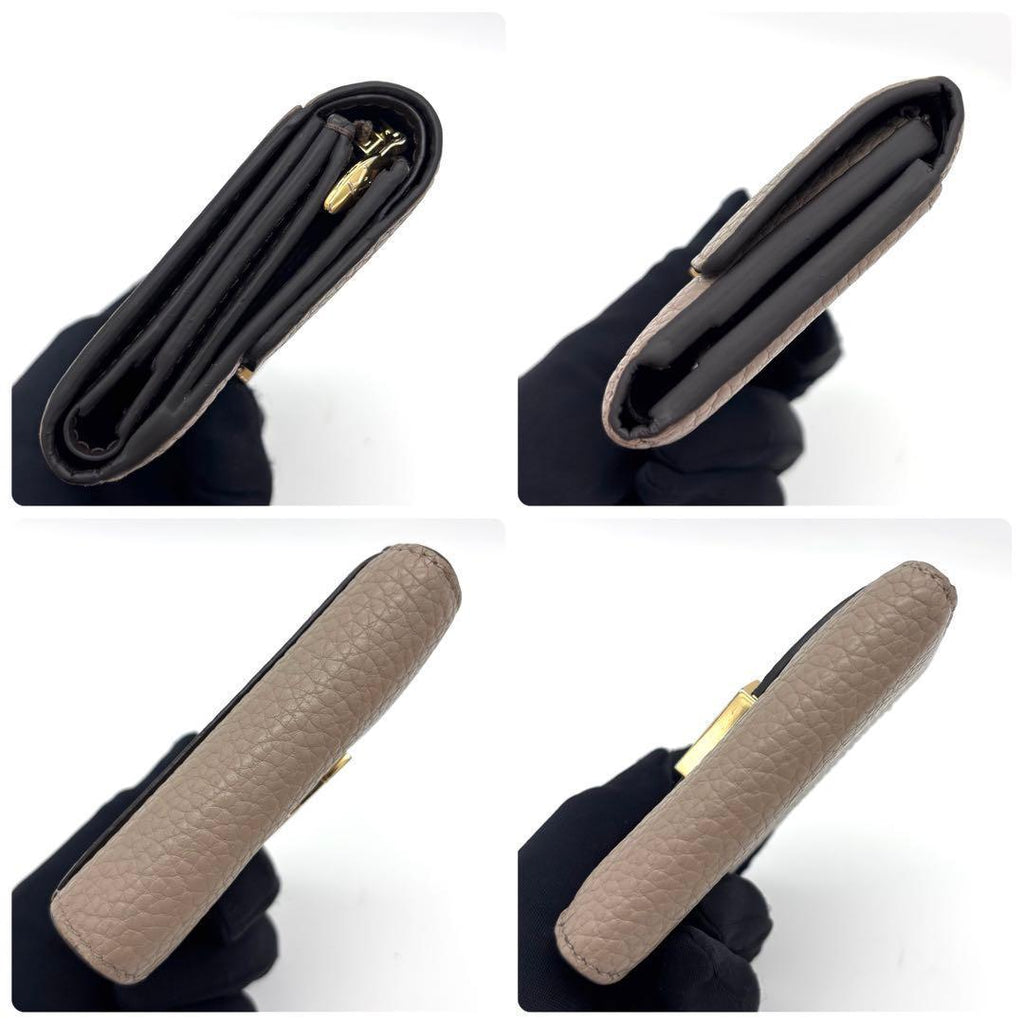 Louis Vuitton Taurillon Portefeuille Capucines XS Galet Wallet — view 5