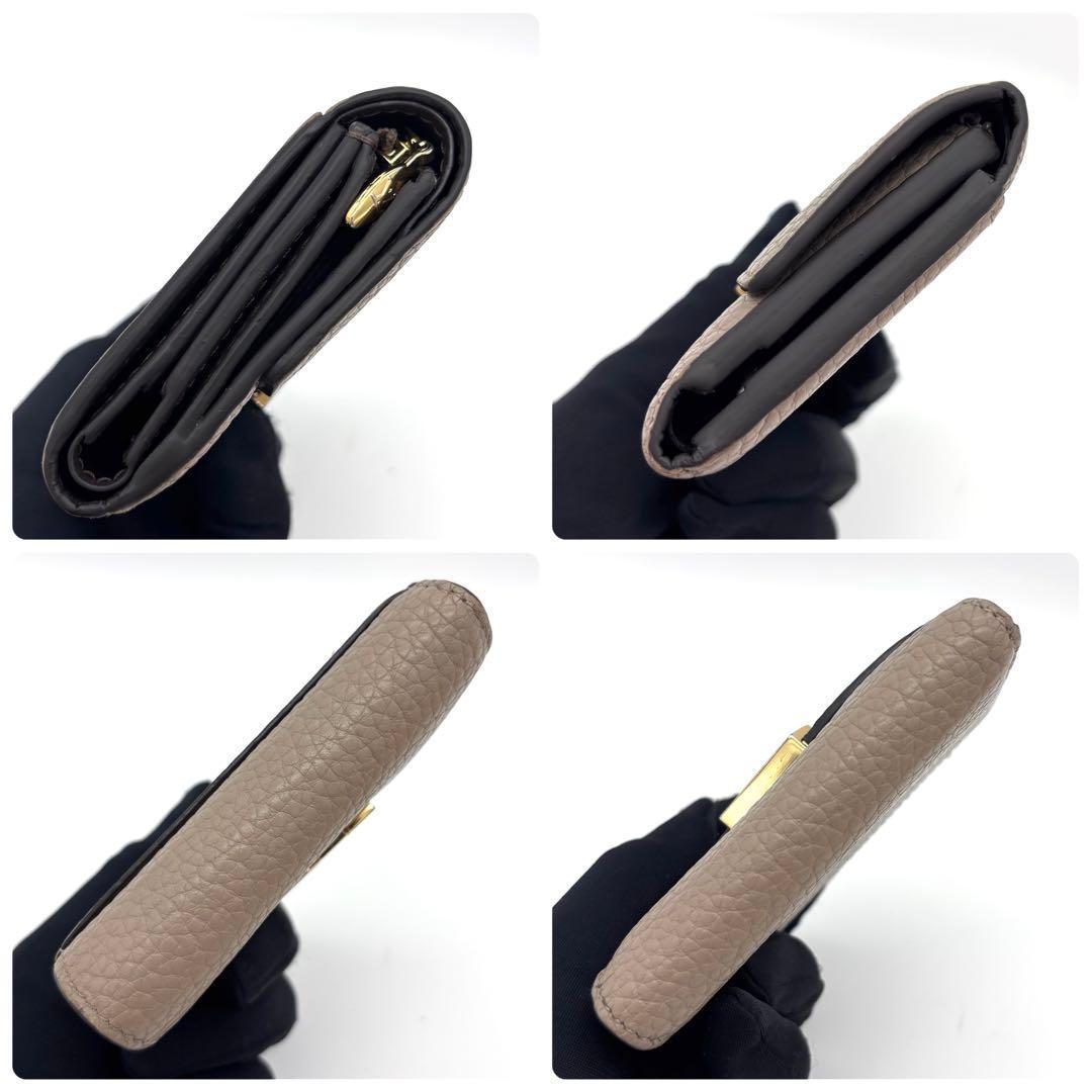 Louis Vuitton Taurillon Portefeuille Capucines XS Galet Wallet — view 5