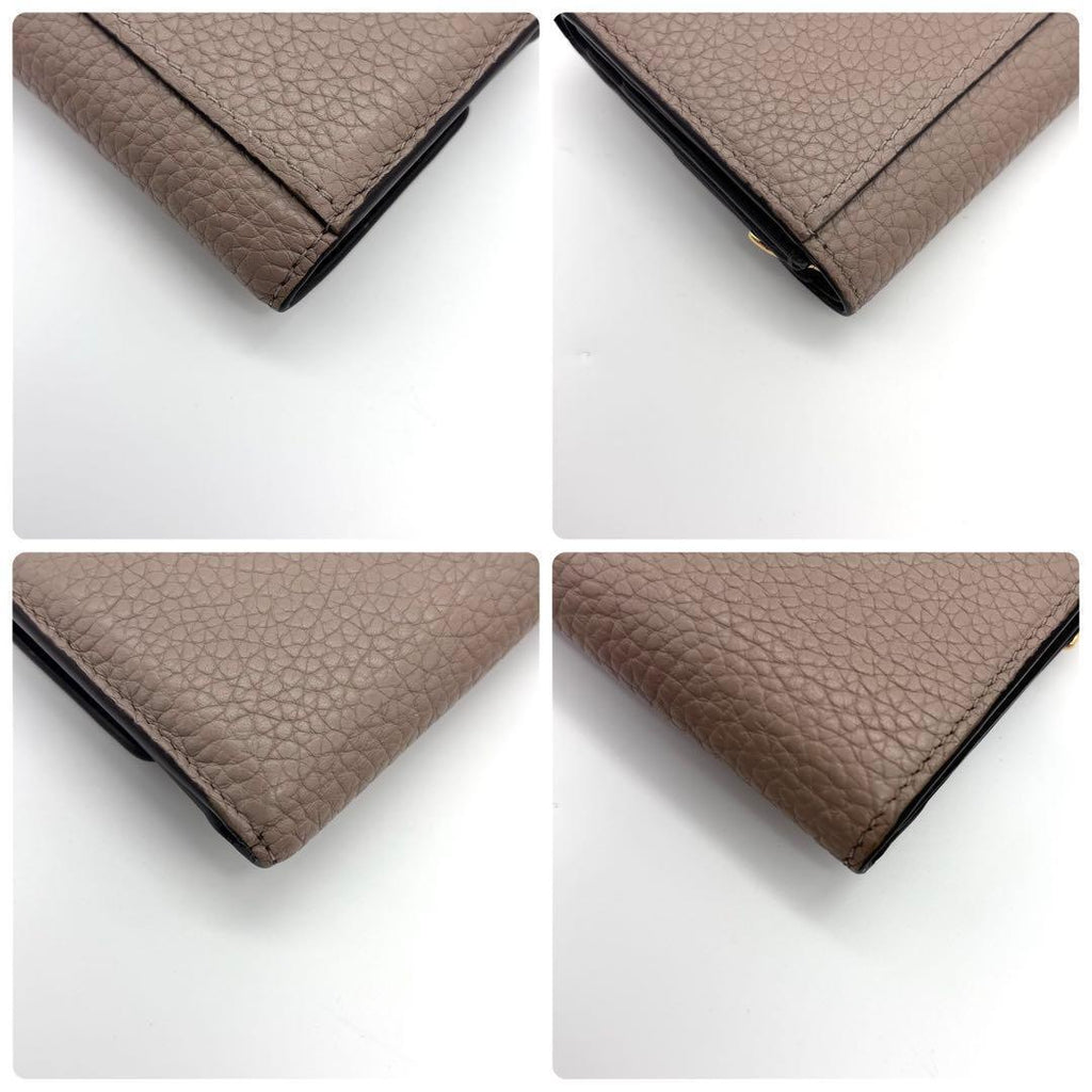 Louis Vuitton Taurillon Portefeuille Capucines XS Galet Wallet — view 7