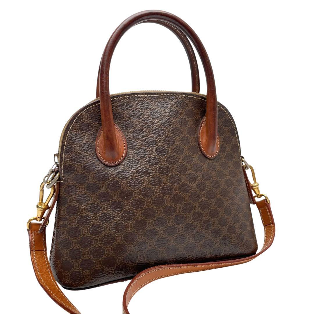 Celine Macadam Leather Triomphe 2-Way Bag