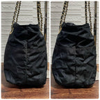 Prada Quilted Chain Shoulder Tote Triangle Plate Logo — view 4