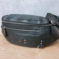 Gucci Guccissima Belt Bag Leather Sherry Line Black