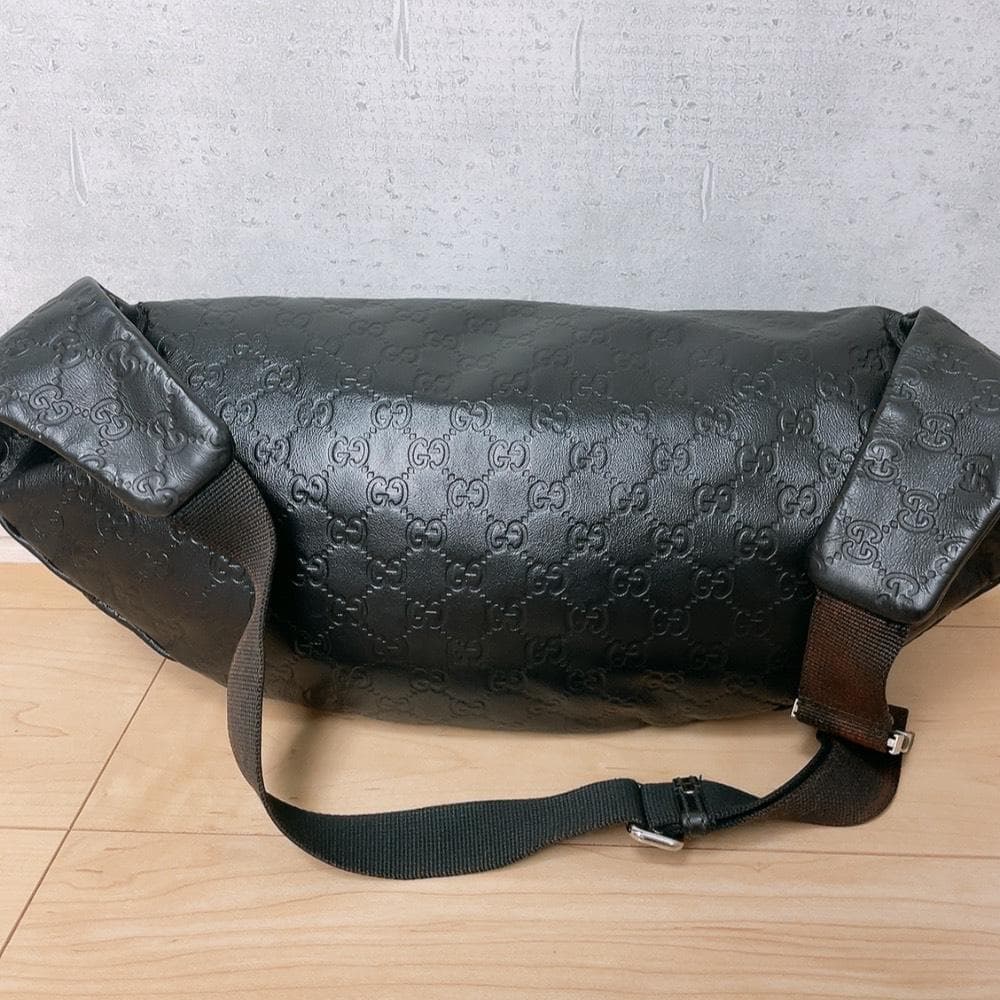 Gucci Guccissima Belt Bag Leather Sherry Line Black — view 3