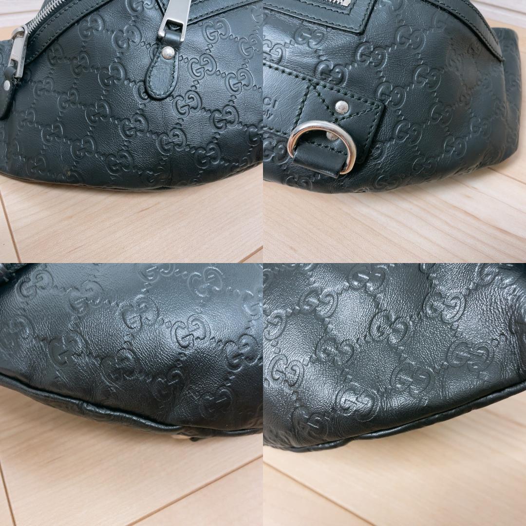 Gucci Guccissima Belt Bag Leather Sherry Line Black — view 4