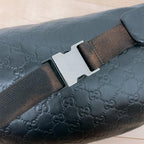 Gucci Guccissima Belt Bag Leather Sherry Line Black — view 5