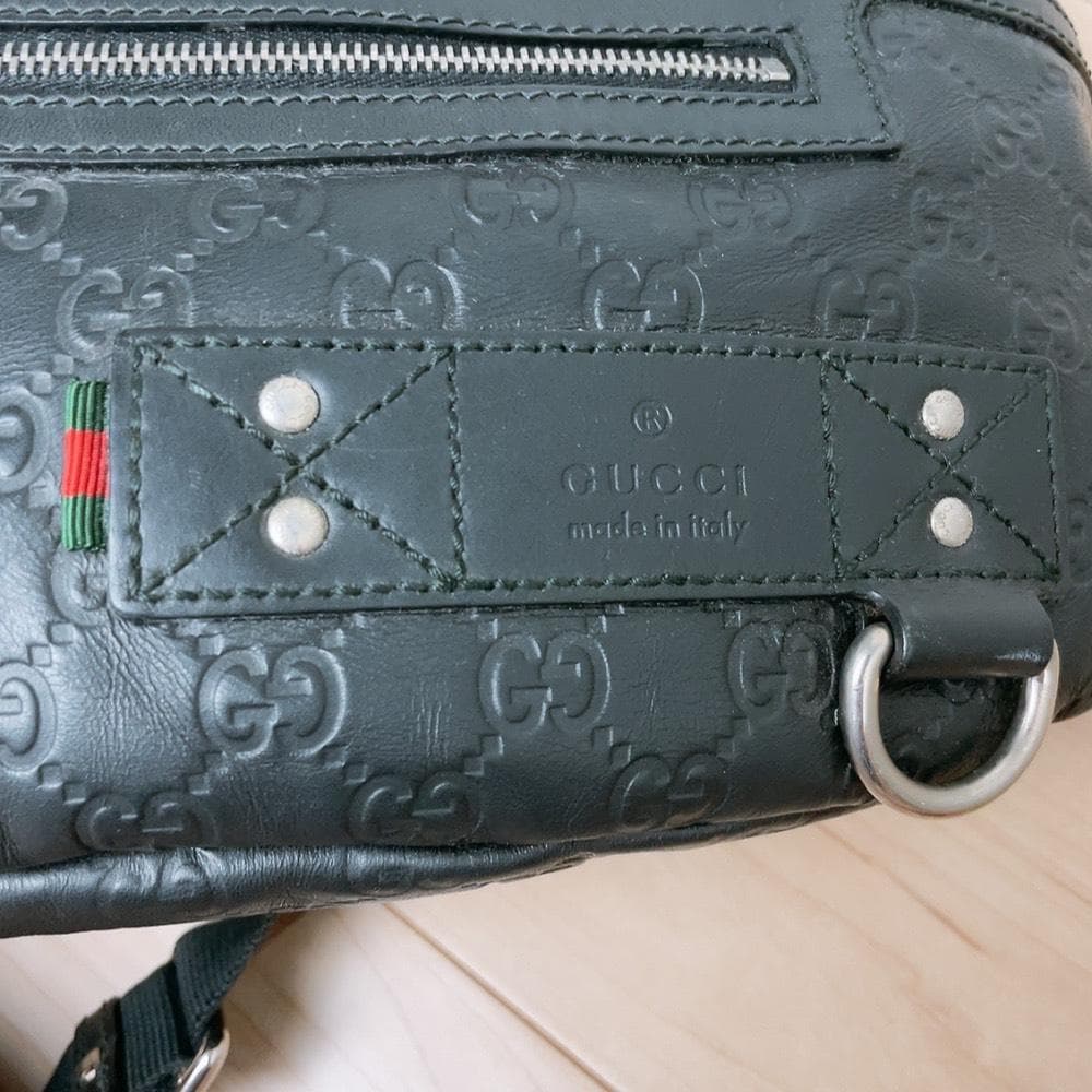 Gucci Guccissima Belt Bag Leather Sherry Line Black — view 6