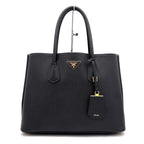 Prada Saffiano Leather Tote Bag Business Black
