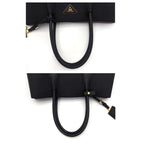 Prada Saffiano Leather Tote Bag Business Black — view 8