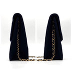 Chanel Quilted Cotton Chain Shoulder Bag Navy Gold — view 7