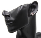 Louis Vuitton 18k White Gold Pink Saffiano Diamond Earrings — view 2