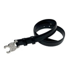 Celine Leather Triomphe Buckle Silver Belt Black — view 2