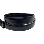 Celine Leather Triomphe Buckle Silver Belt Black — view 4
