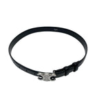 Celine Leather Triomphe Buckle Silver Belt Black — view 5