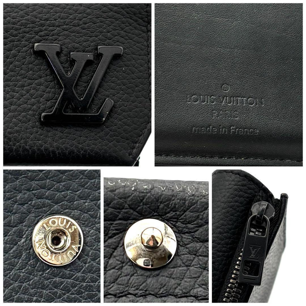 Louis Vuitton Wallet Black Portefeuille Pilot Aerogram — view 9