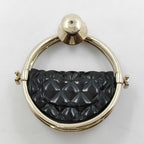 Chanel Brooch CC Logo Gold Quilted Bag — view 2