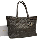 Dior Cannage Tote Denim Metallic