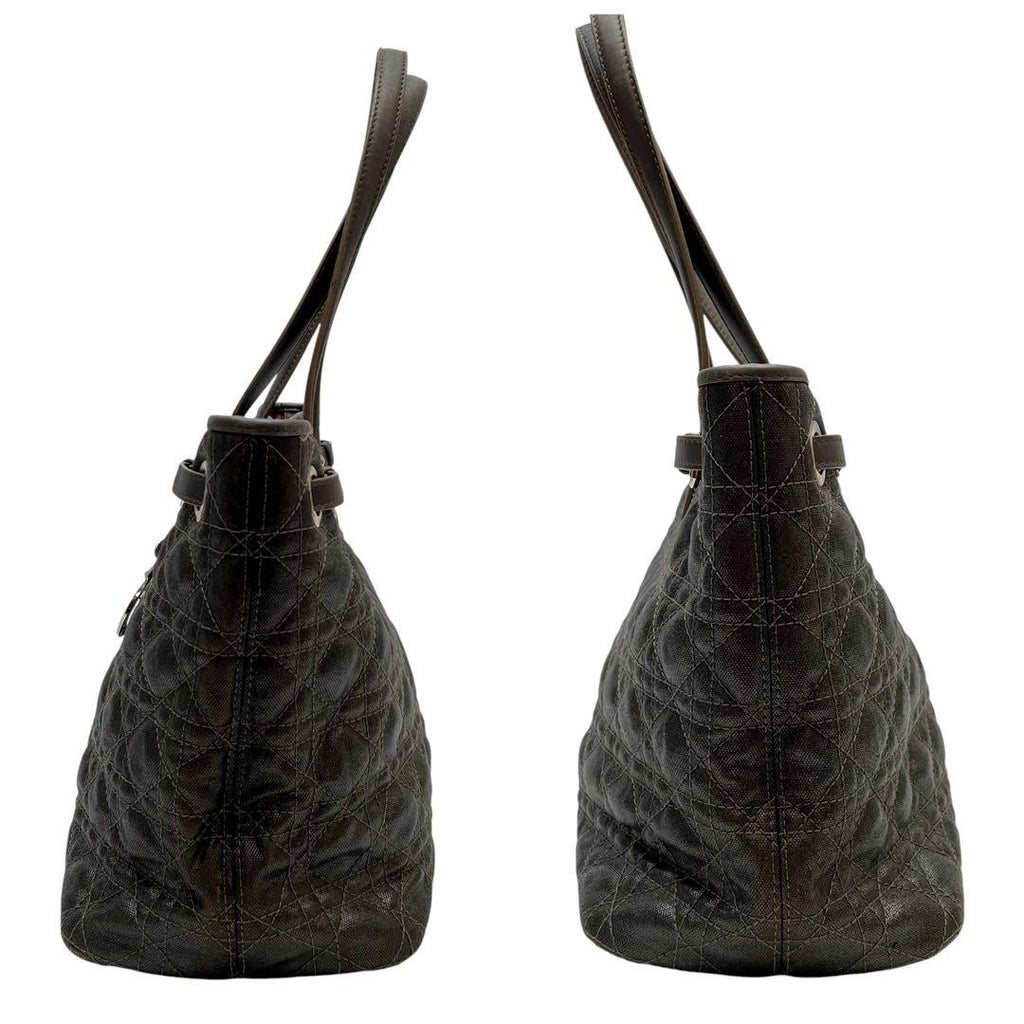 Dior Cannage Tote Denim Metallic — view 3
