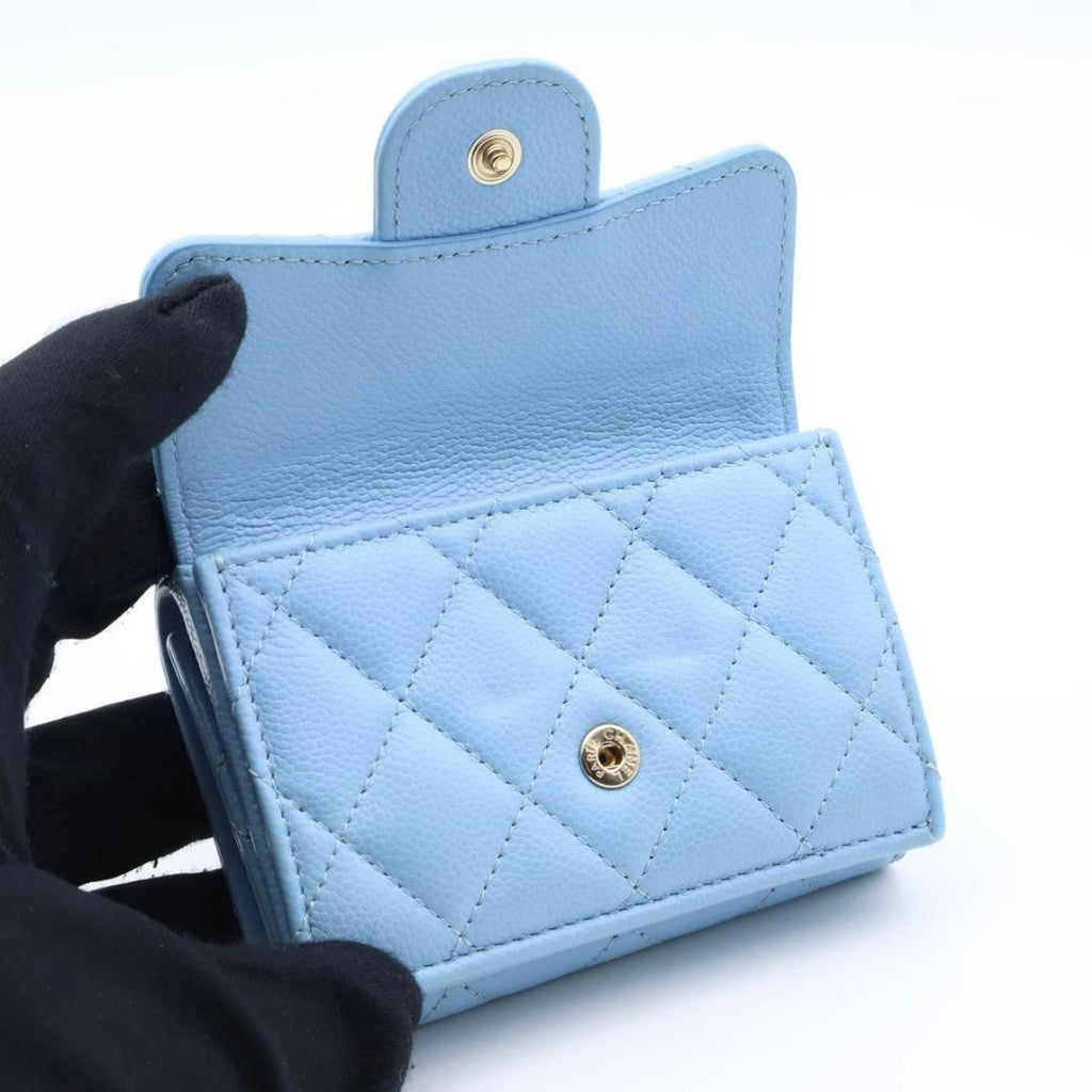 Chanel Timeless Classic Caviar Leather Trifold Wallet — view 2