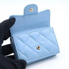 Chanel Timeless Classic Caviar Leather Trifold Wallet — view 2