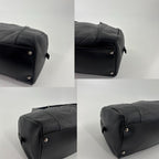 Chanel Super Chez Blanc Lambskin Mini Boston Bag Black — view 9