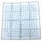 Hermes Scarf Horse Pattern Blue