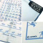 Hermes Scarf Horse Pattern Blue — view 3