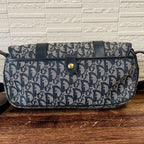 Dior Trotter Canvas Leather Shoulder Bag Pouch — view 2