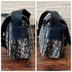 Dior Trotter Canvas Leather Shoulder Bag Pouch — view 4