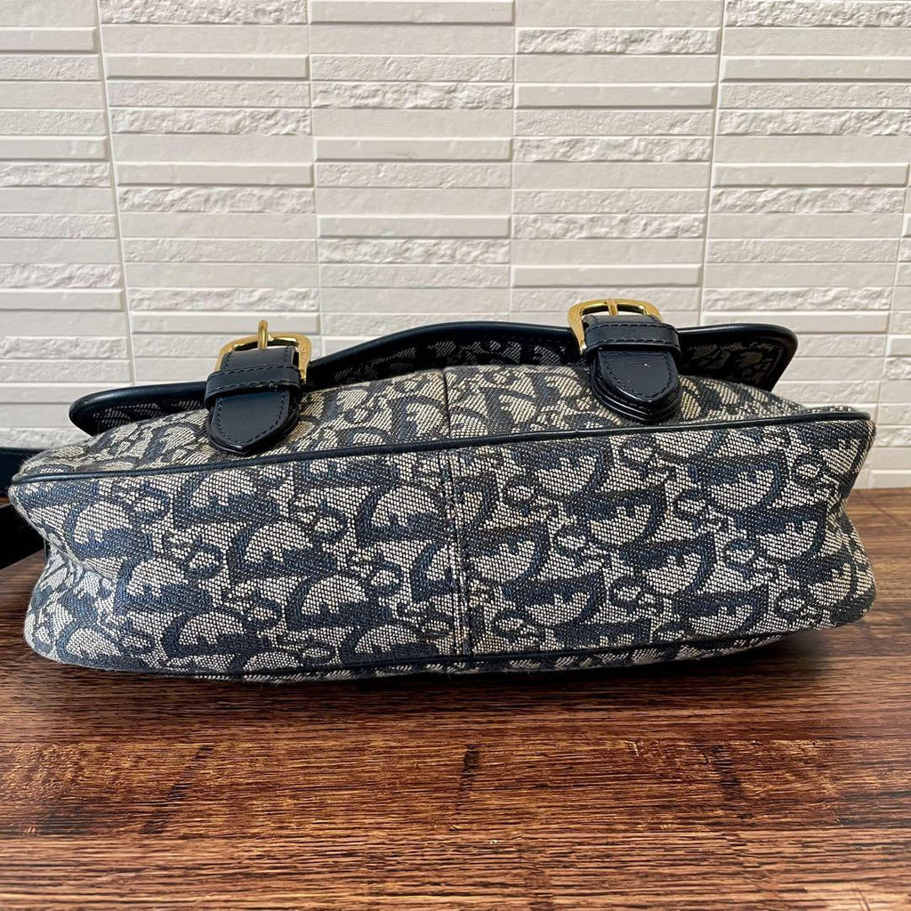 Dior Trotter Canvas Leather Shoulder Bag Pouch — view 5