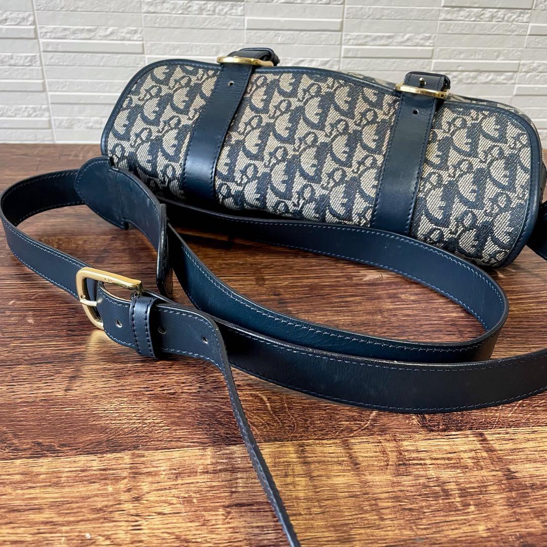 Dior Trotter Canvas Leather Shoulder Bag Pouch — view 7
