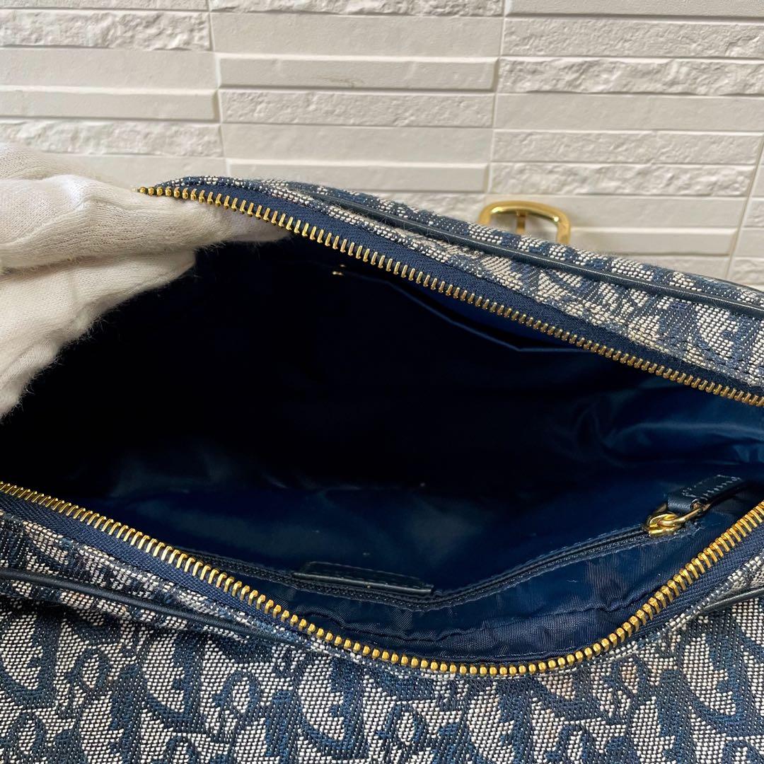 Dior Trotter Canvas Leather Shoulder Bag Pouch — view 8