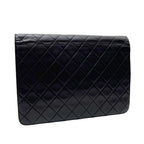 Chanel Quilted Lambskin Chain Shoulder Bag CC Logo Black — view 2