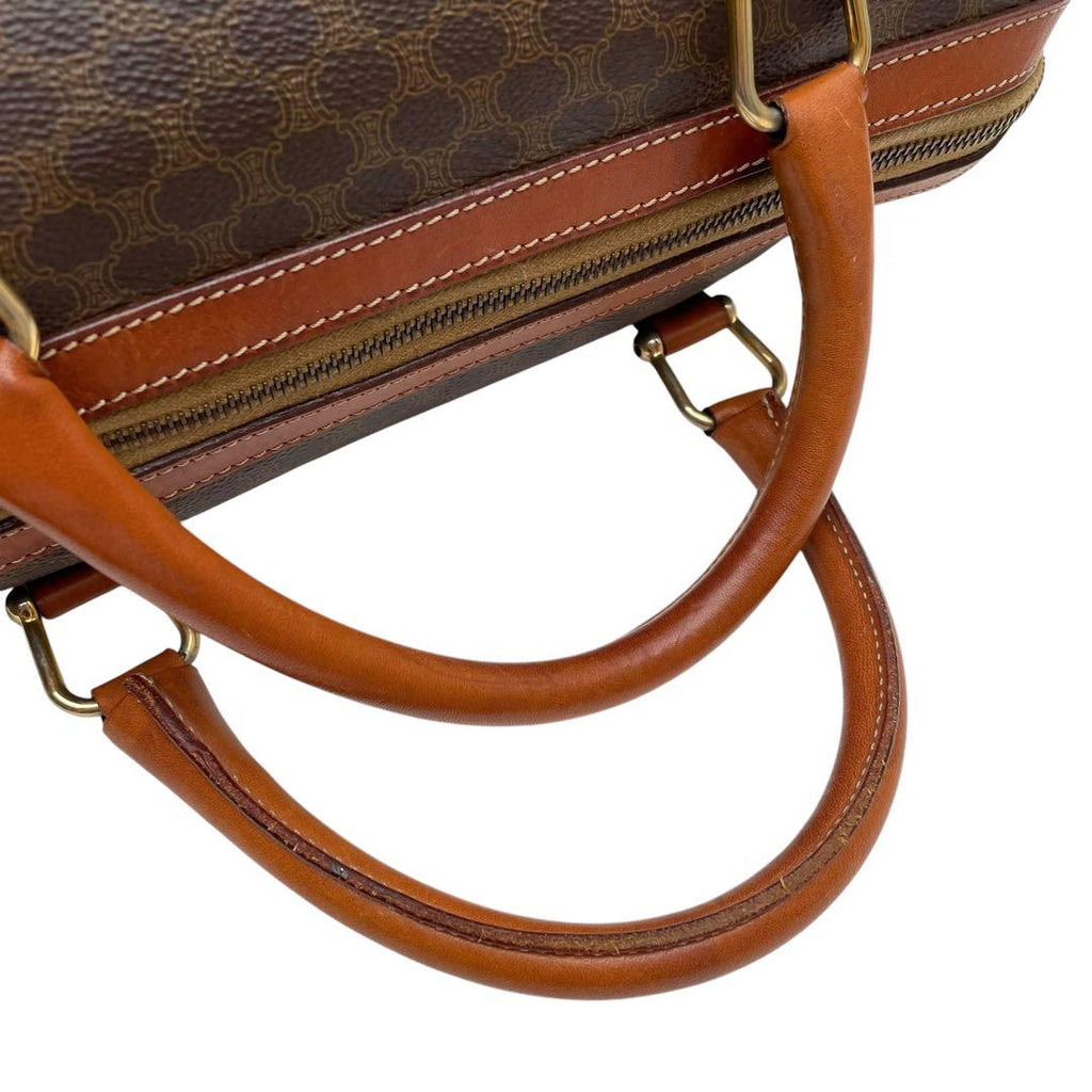 Celine Leather Macadam Triomphe Hand Mini Boston Bag — view 5