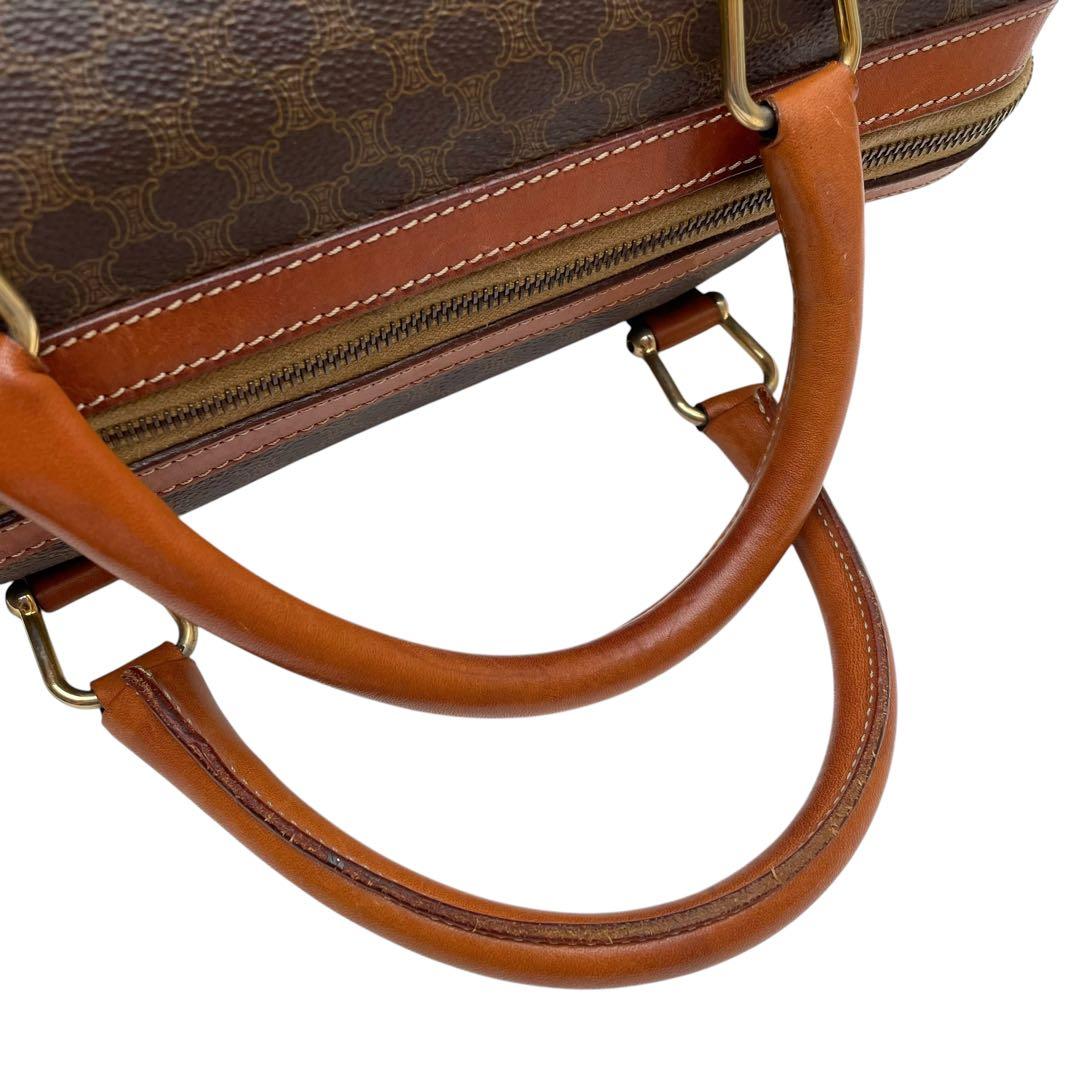 Celine Leather Macadam Triomphe Hand Mini Boston Bag — view 5