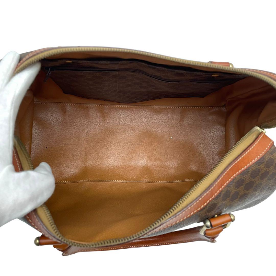 Celine Leather Macadam Triomphe Hand Mini Boston Bag — view 7