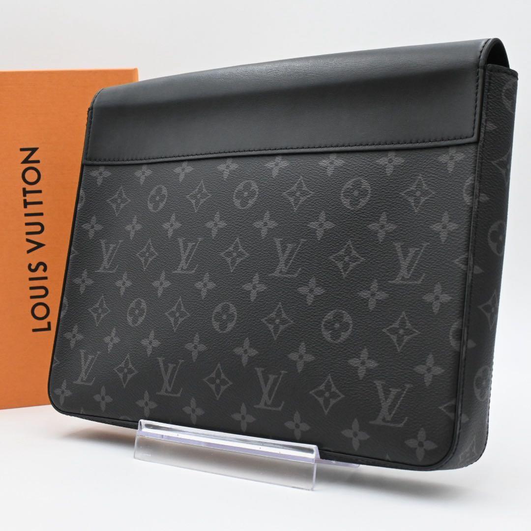 Louis Vuitton Eclipse Pochette Steamer Clutch Black — view 2