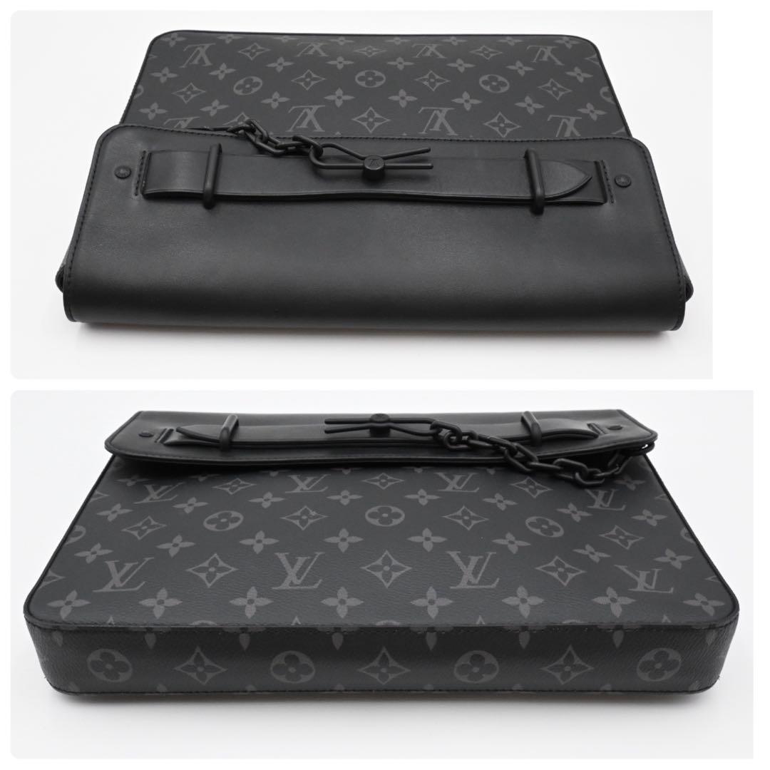 Louis Vuitton Eclipse Pochette Steamer Clutch Black — view 6