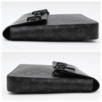 Louis Vuitton Eclipse Pochette Steamer Clutch Black — view 7