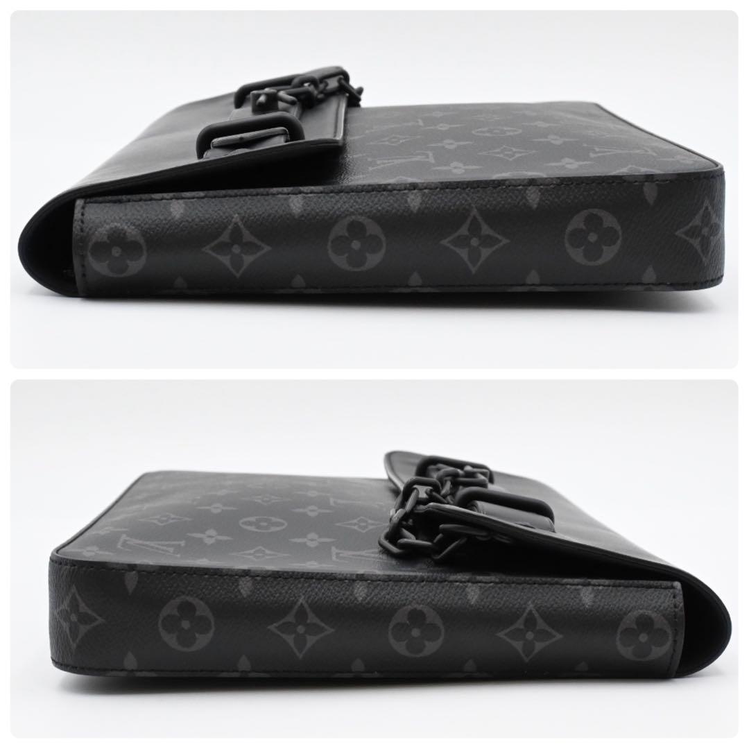 Louis Vuitton Eclipse Pochette Steamer Clutch Black — view 7